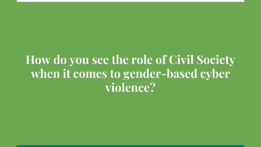 how do you see the role of civil society when