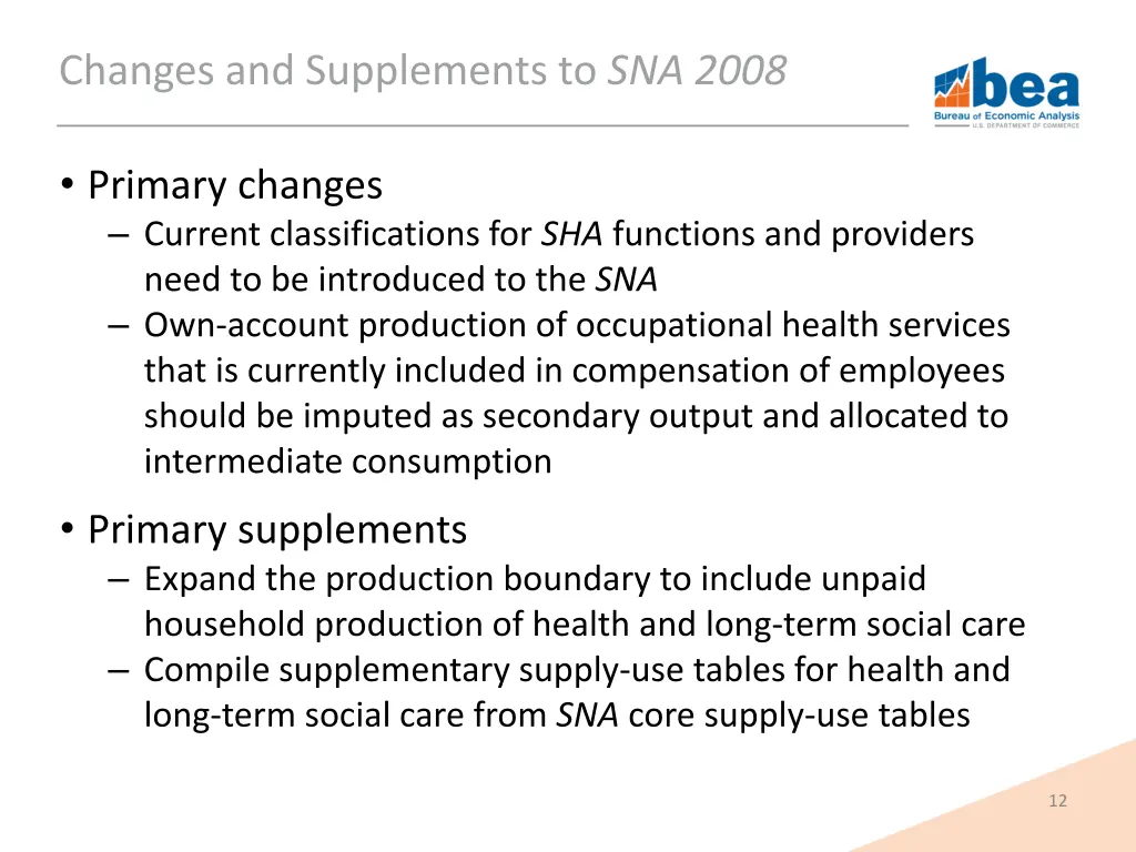 changes and supplements to sna 2008