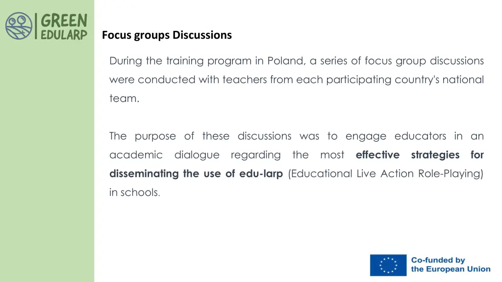 focus groups discussions