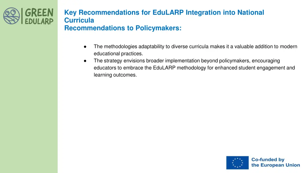 key recommendations for edularp integration into 3
