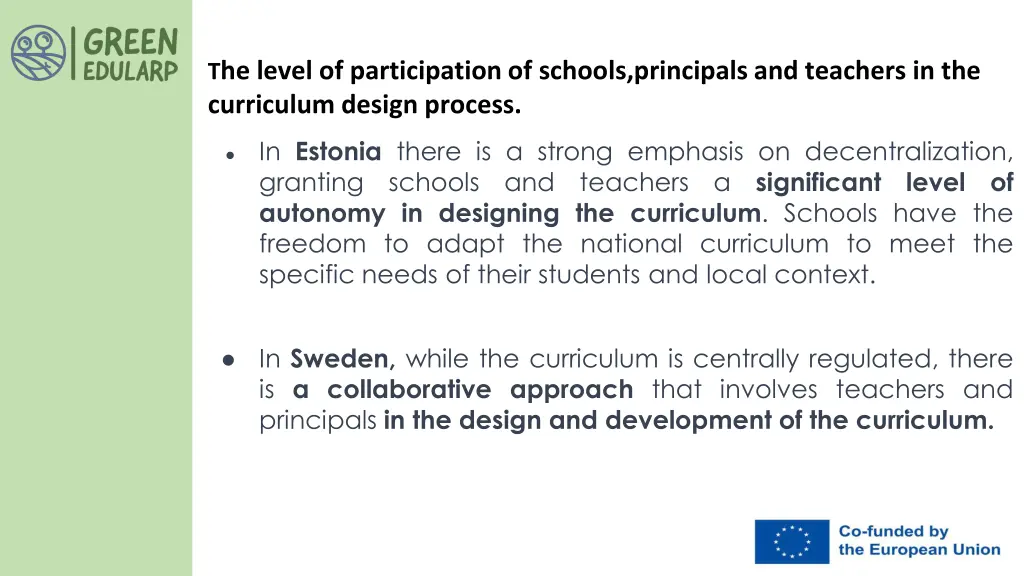 t he level of participation of schools principals