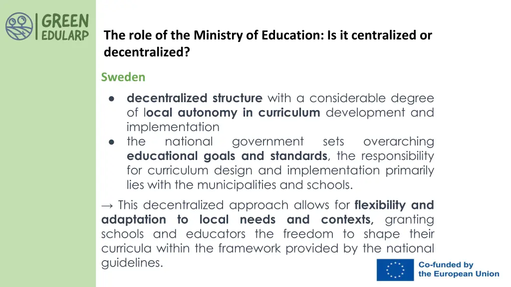 the role of the ministry of education 2