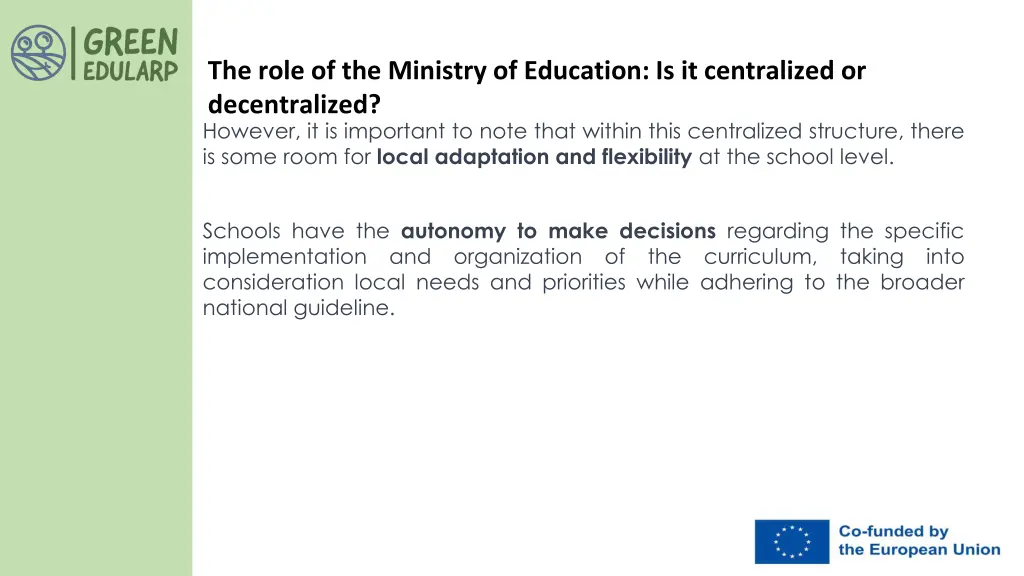 the role of the ministry of education 5