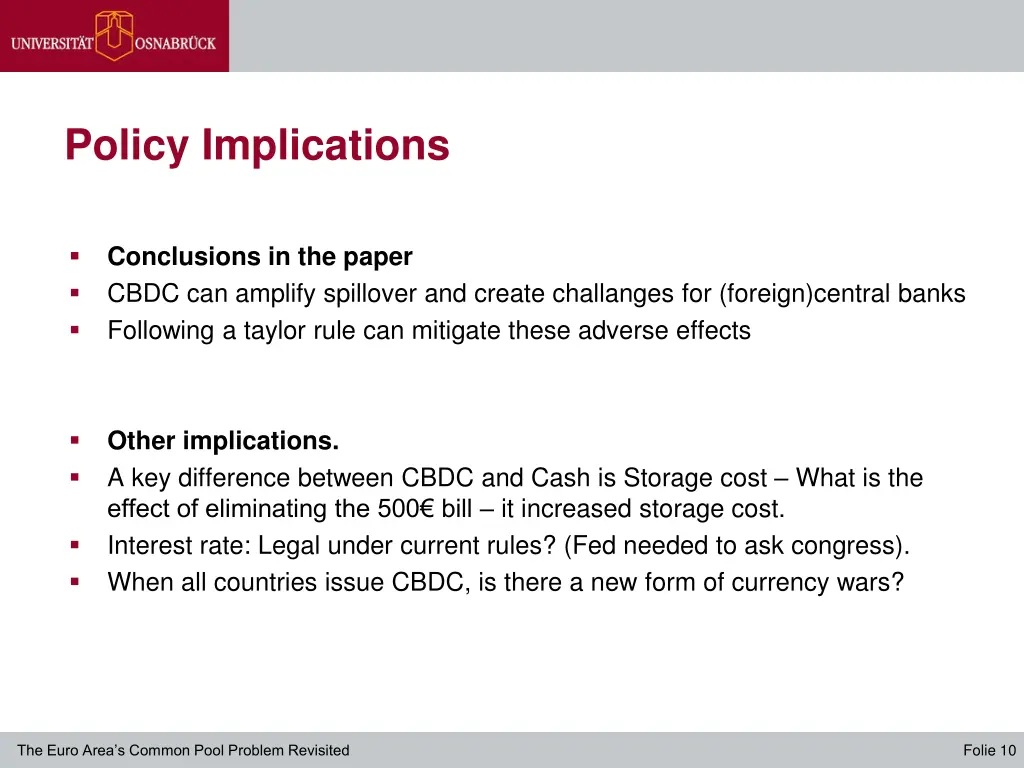 policy implications