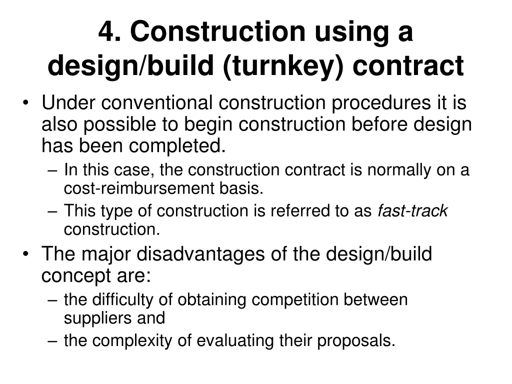 4 construction using a design build turnkey 2