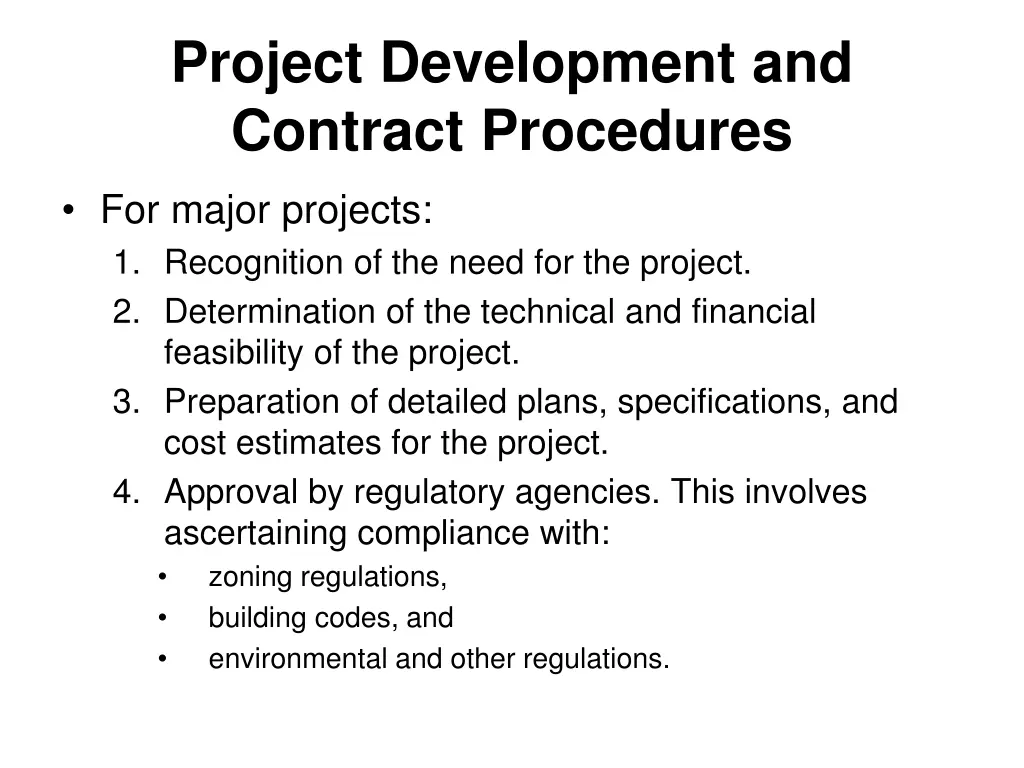 project development and contract procedures 1