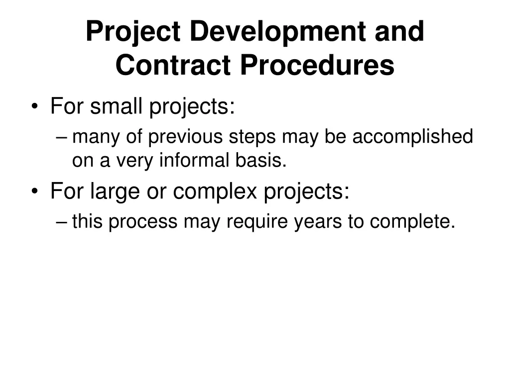 project development and contract procedures 2