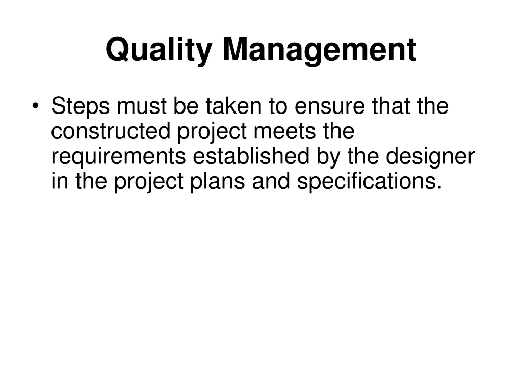 quality management