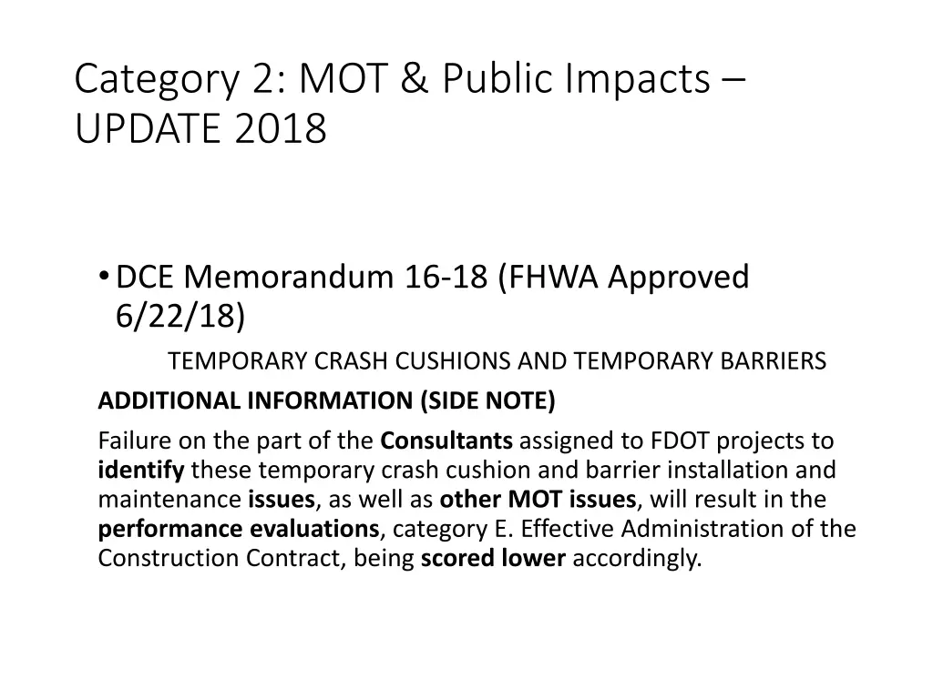category 2 mot public impacts update 2018 3