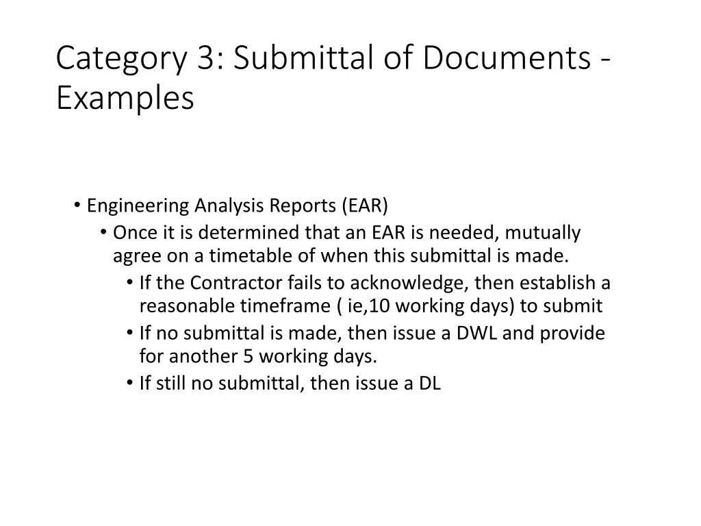 category 3 submittal of documents examples 4