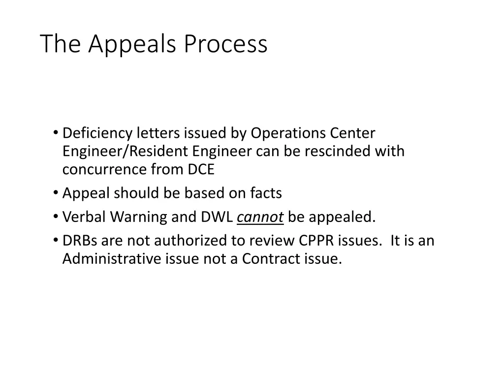 the appeals process 1