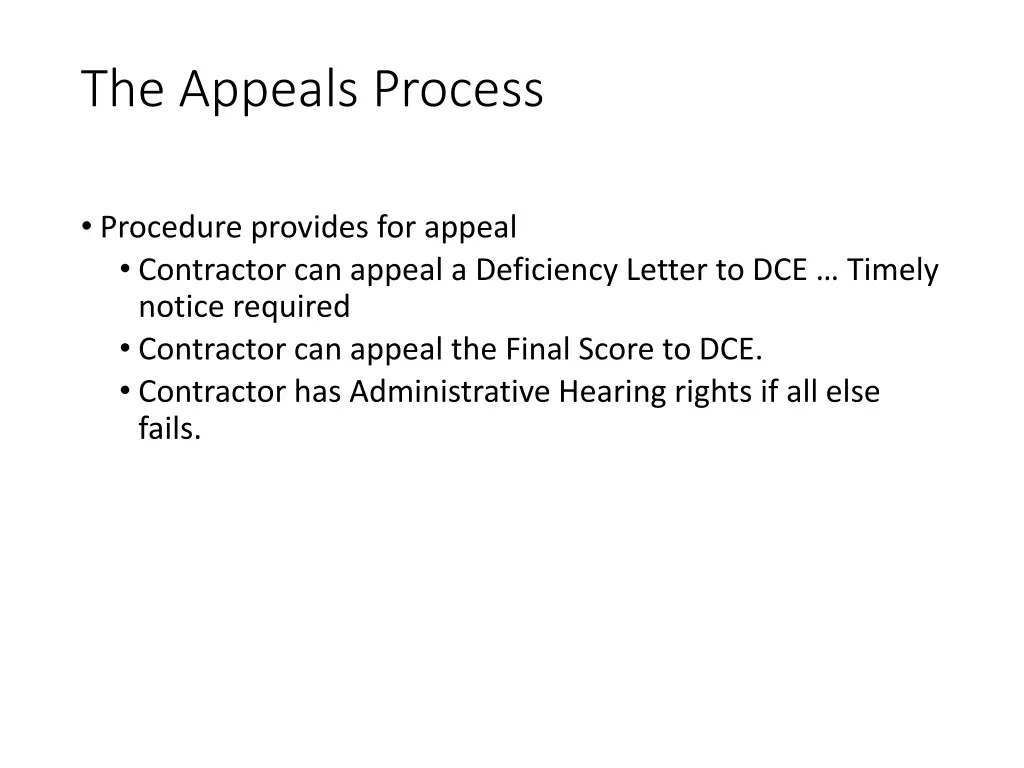 the appeals process