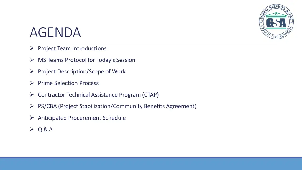 agenda