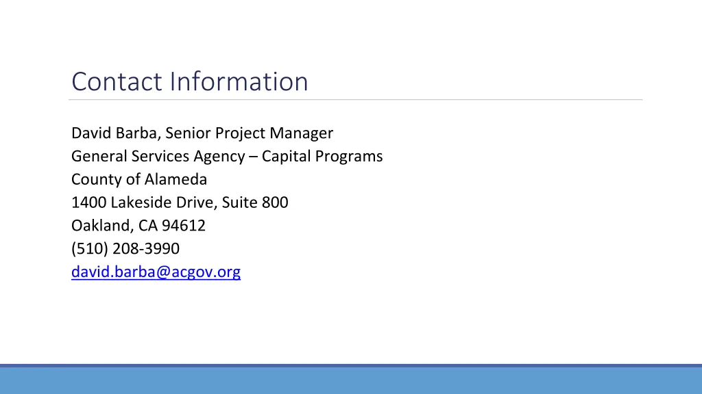 contact information