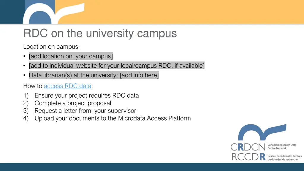 rdc on the university campus location on campus