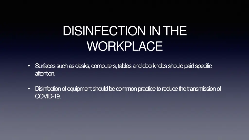 disinfection in the workplace 1