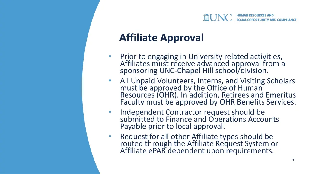affiliate approval