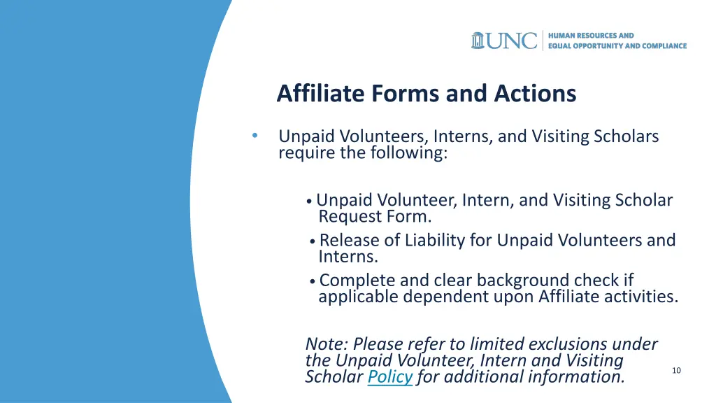 affiliate forms and actions