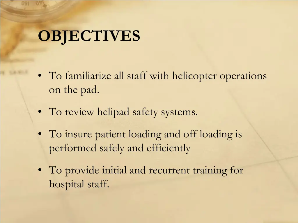 objectives
