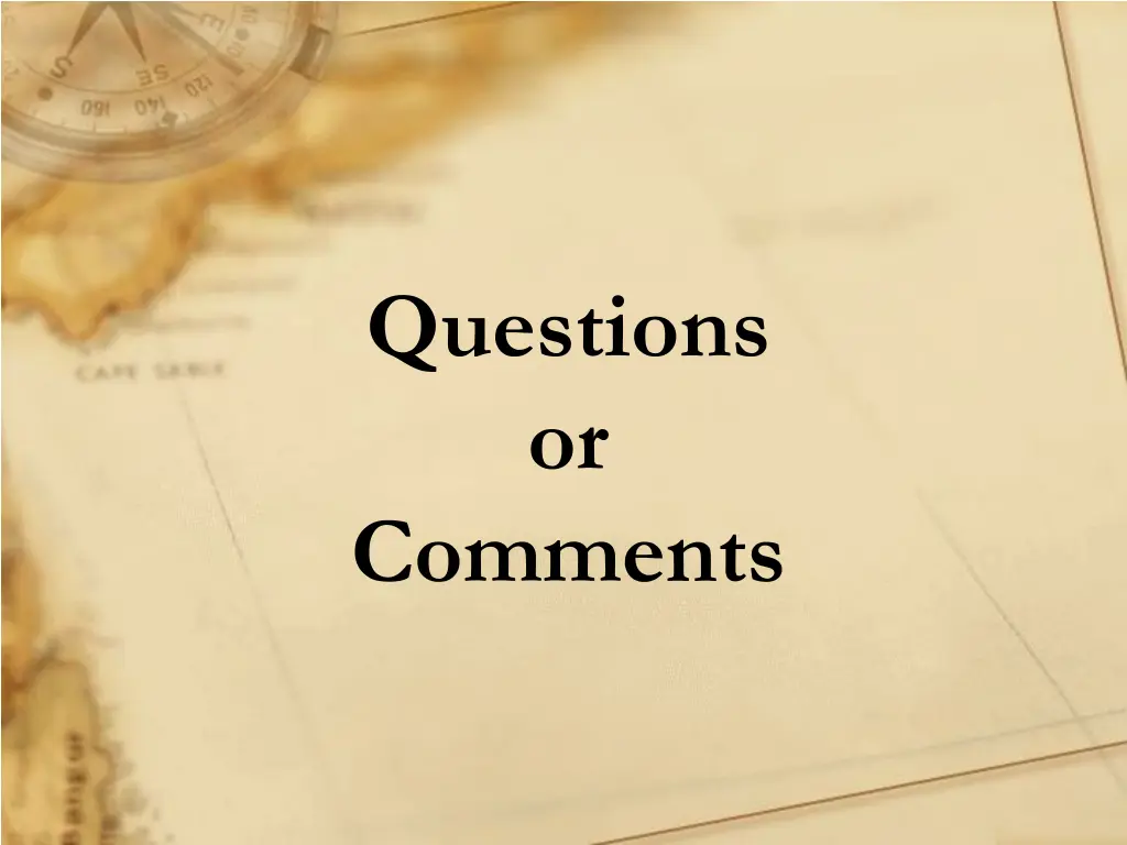 questions or comments