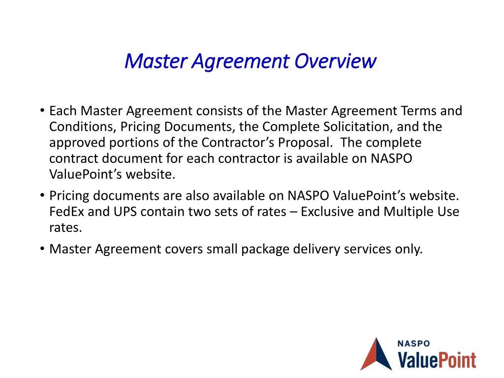 master agreement overview master agreement 2
