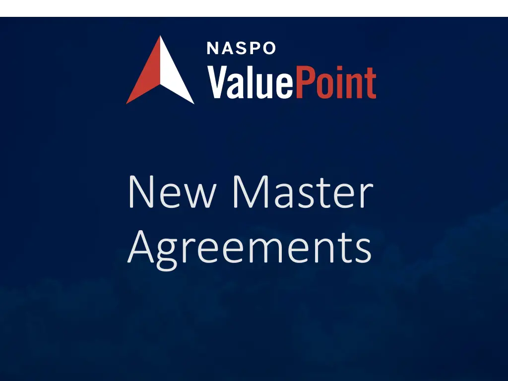 new master agreements