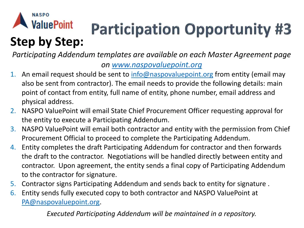 step by step participating addendum templates 1