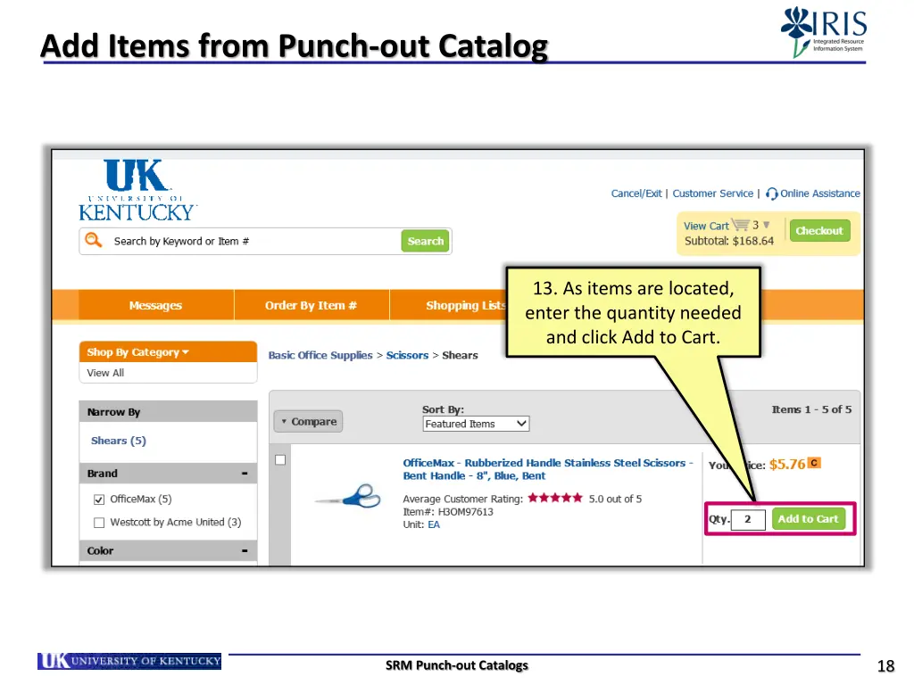add items from punch out catalog