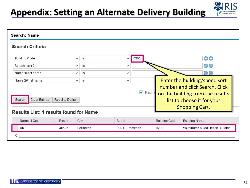 appendix setting an alternate delivery building 2