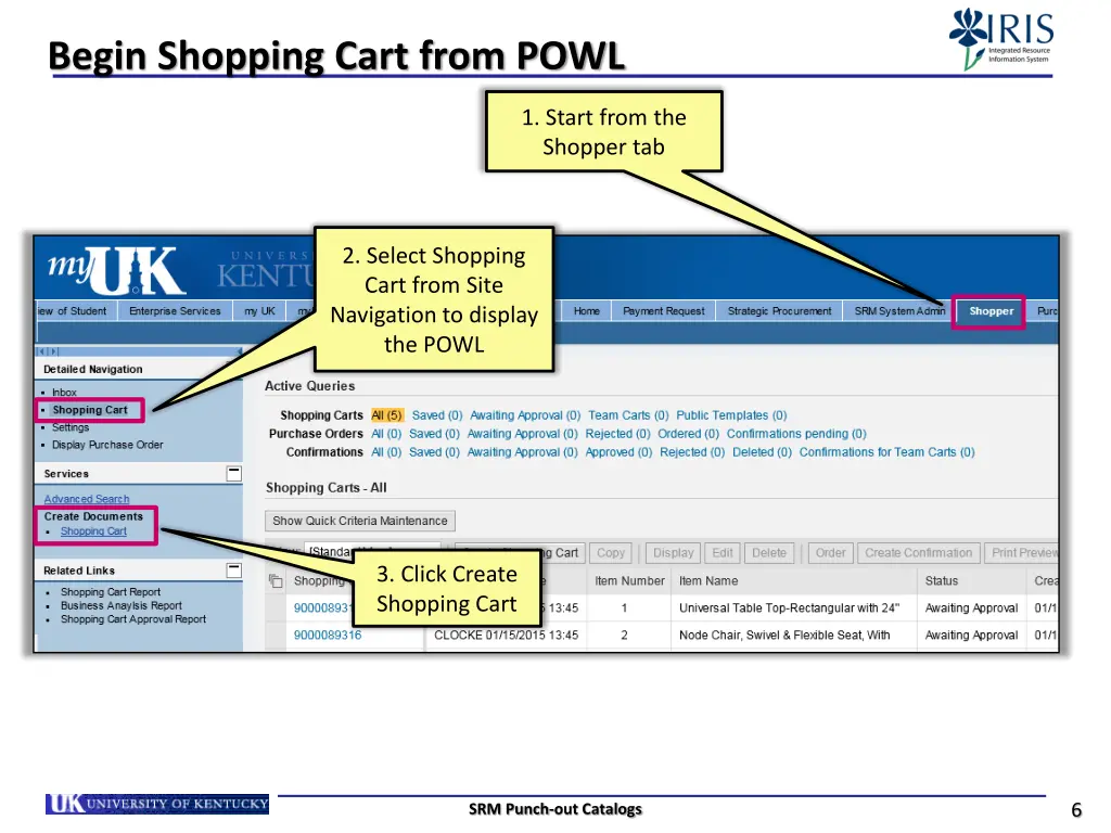 begin shopping cart from powl