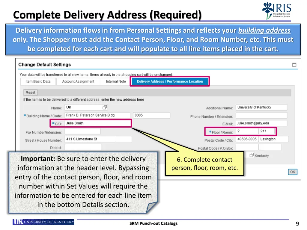 complete delivery address required 1