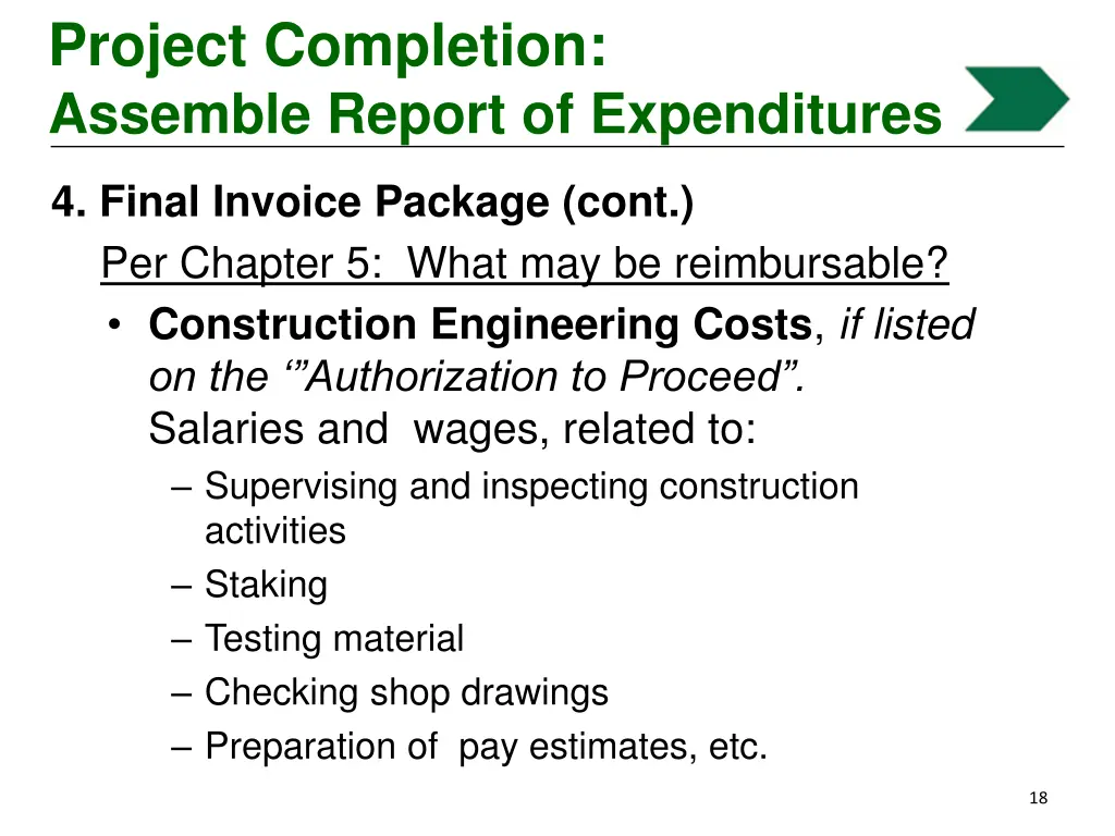 project completion assemble report of expenditures 4