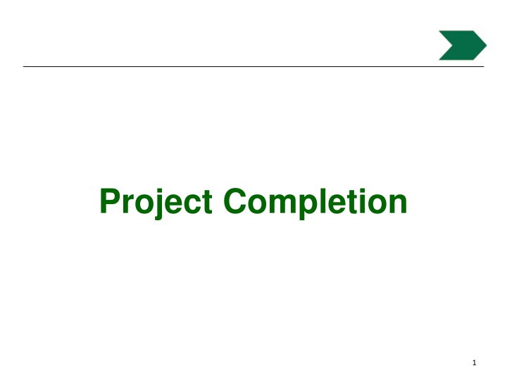 project completion