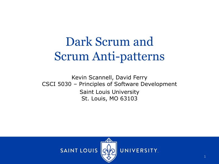 dark scrum and scrum anti patterns