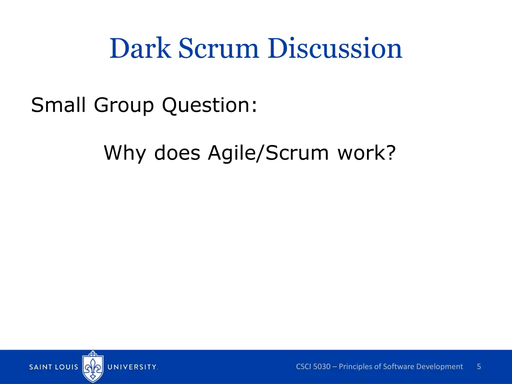 dark scrum discussion