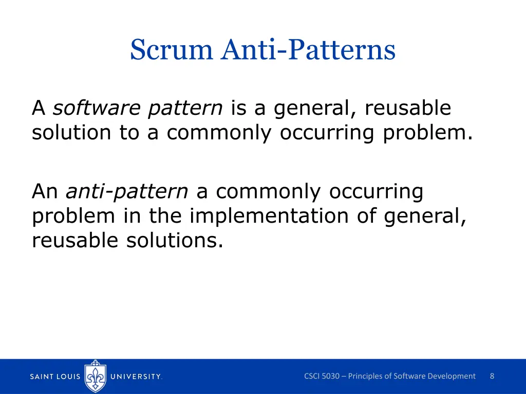 scrum anti patterns