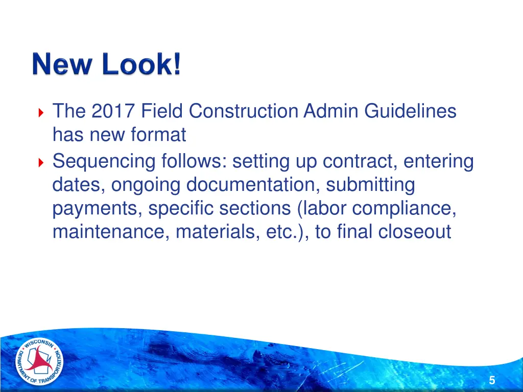 the 2017 field construction admin guidelines