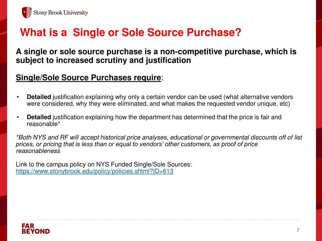 what is a single or sole source purchase