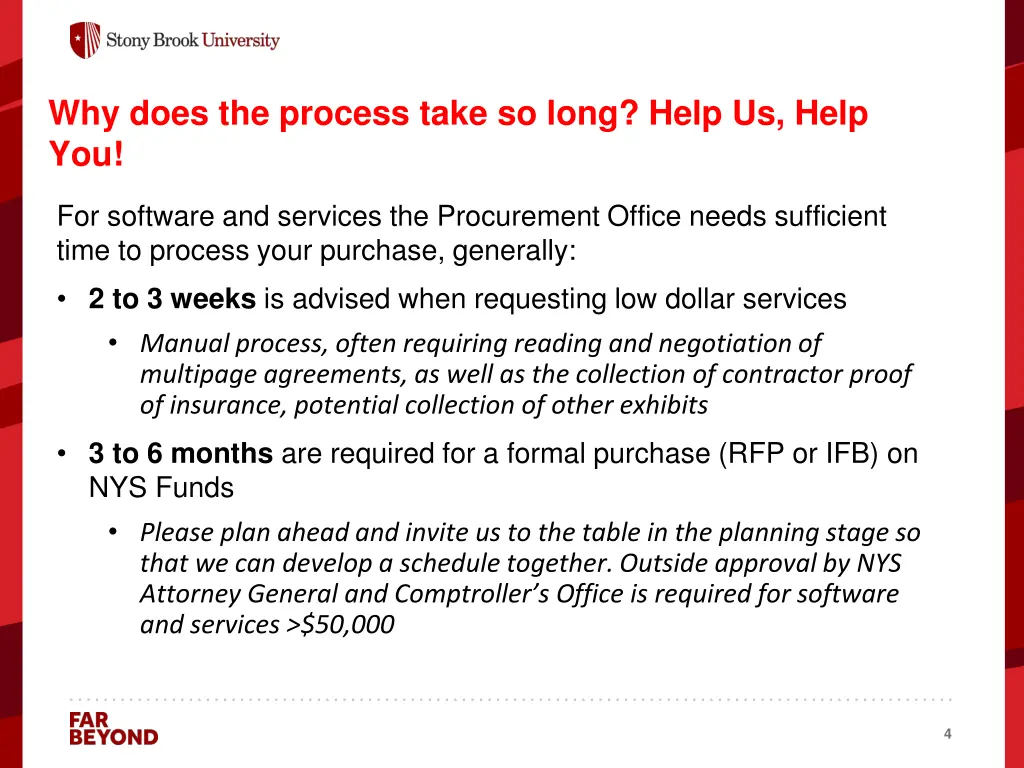 why does the process take so long help us help you