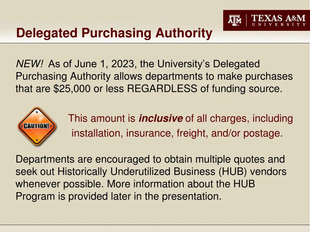 delegated purchasing authority