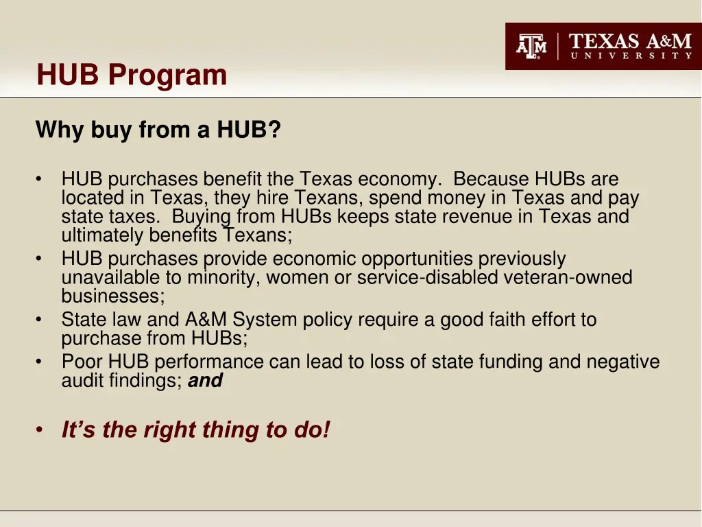 hub program 1