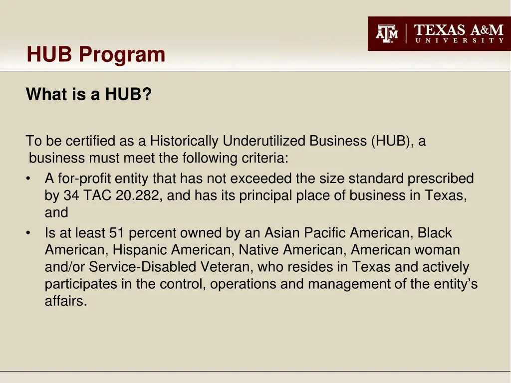 hub program