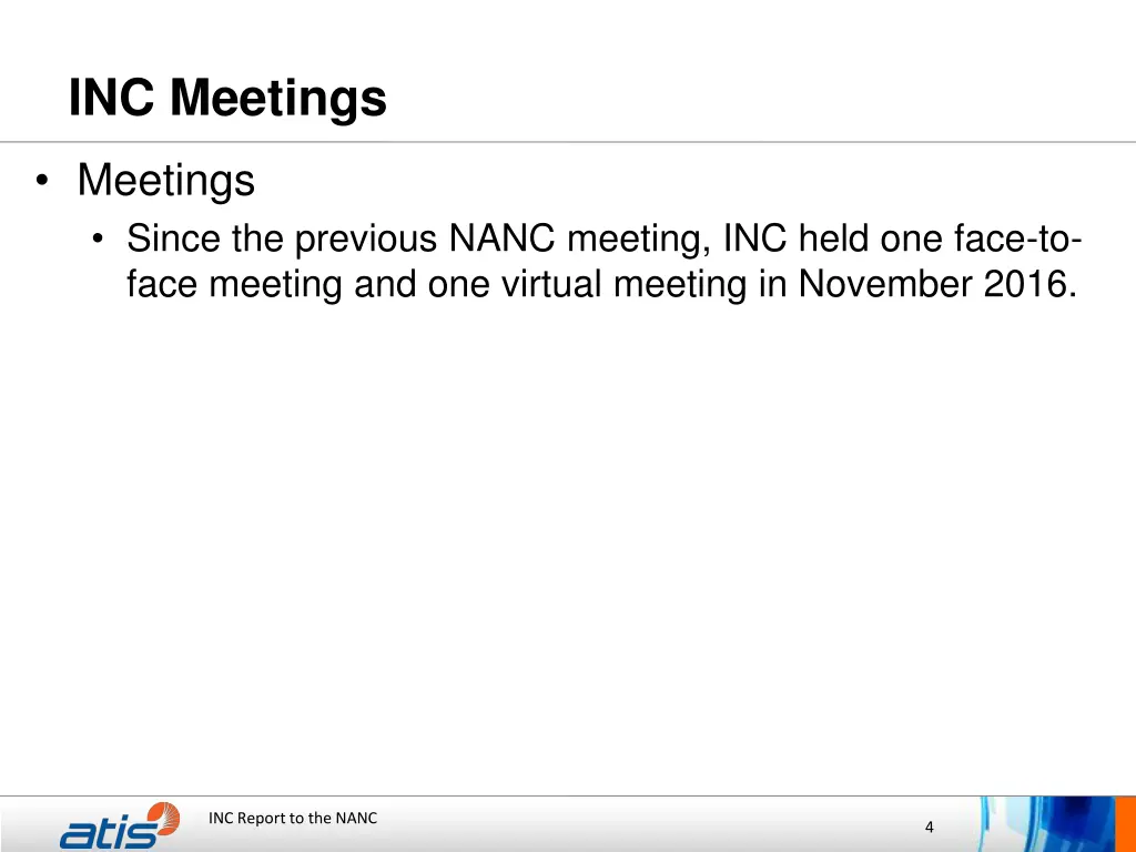 inc meetings