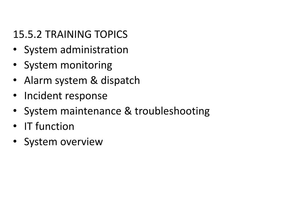 15 5 2 training topics system administration