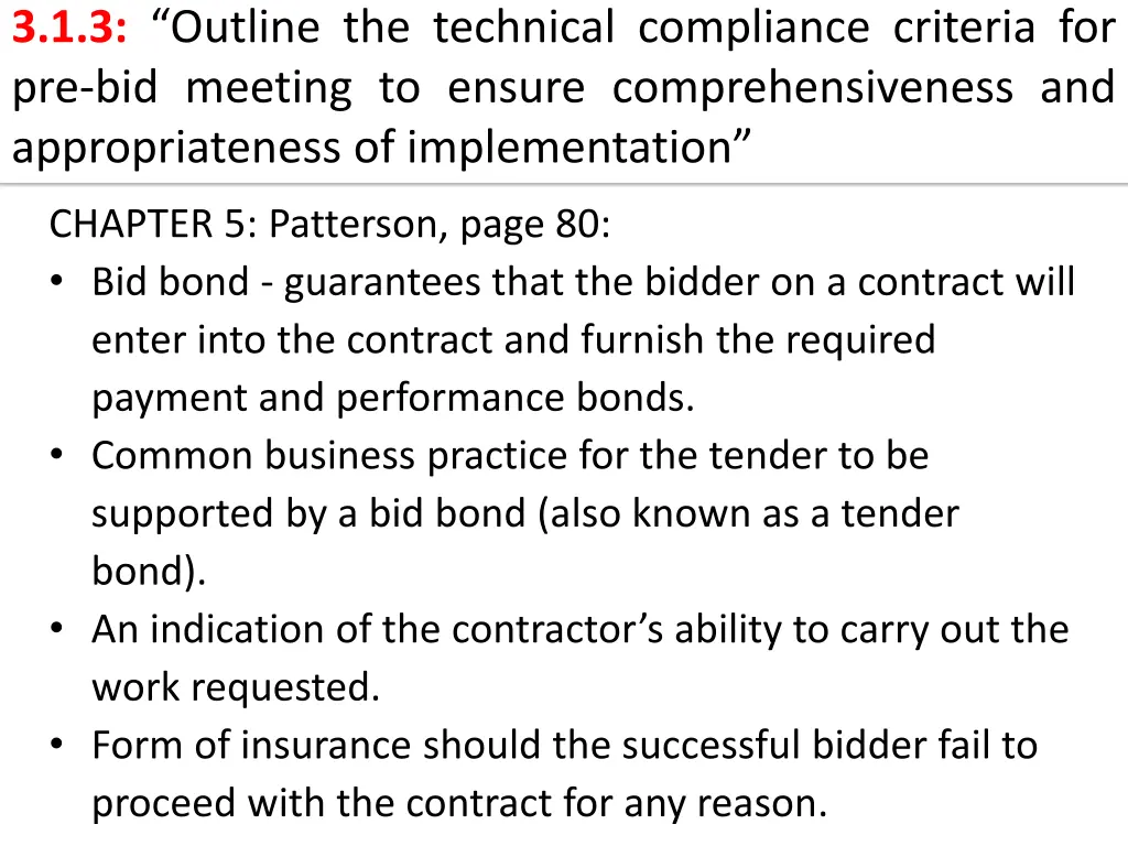 3 1 3 outline the technical compliance criteria