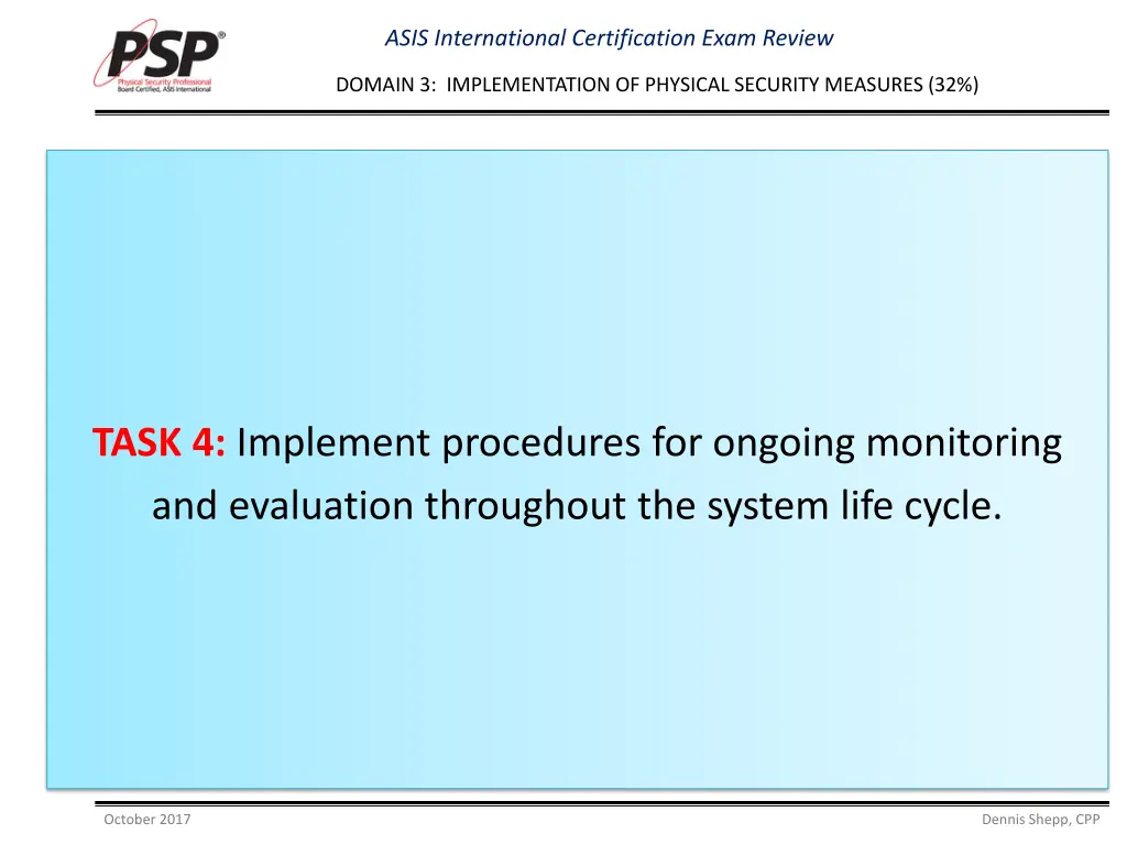 asis international certification exam review 6