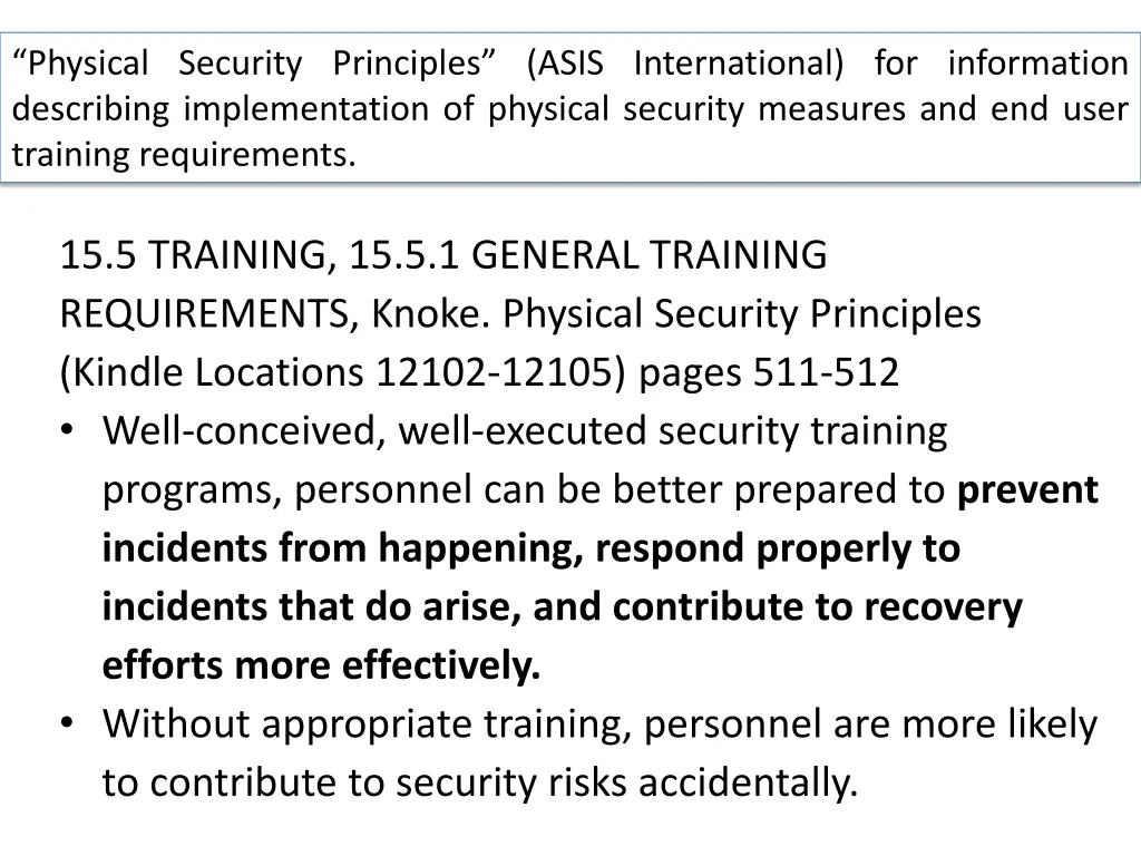 physical security principles asis international