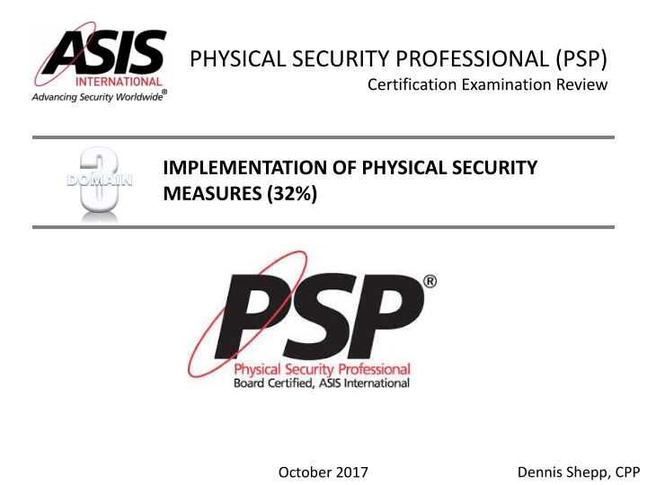 physical security professional psp certification