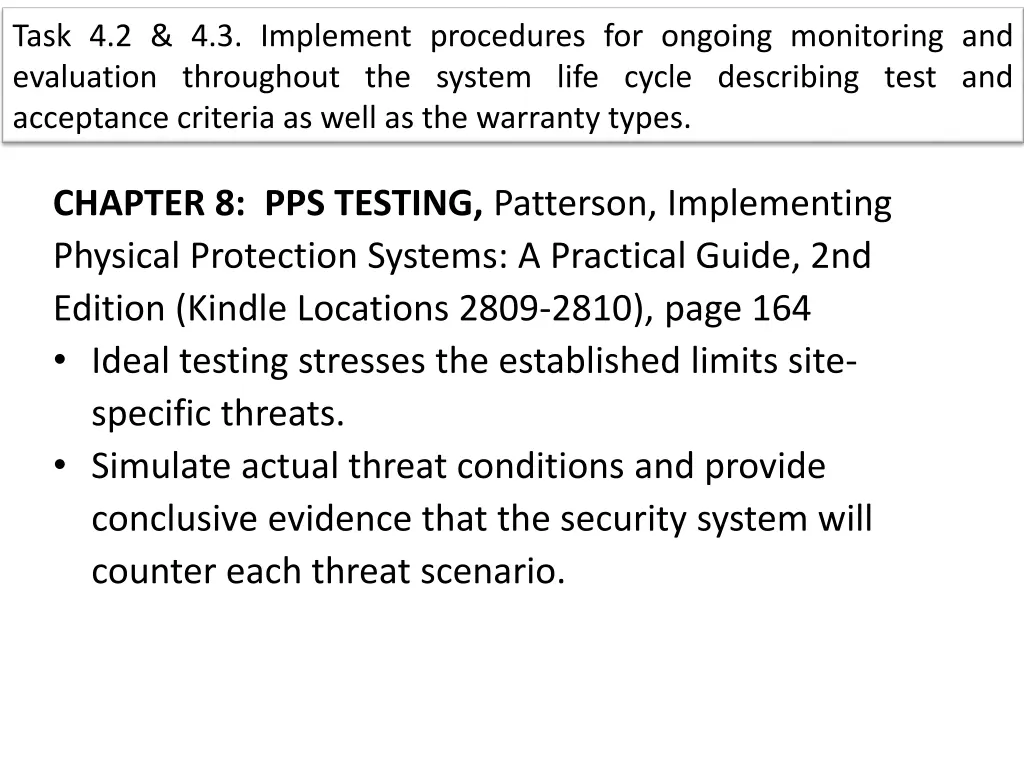 task 4 2 4 3 implement procedures for ongoing