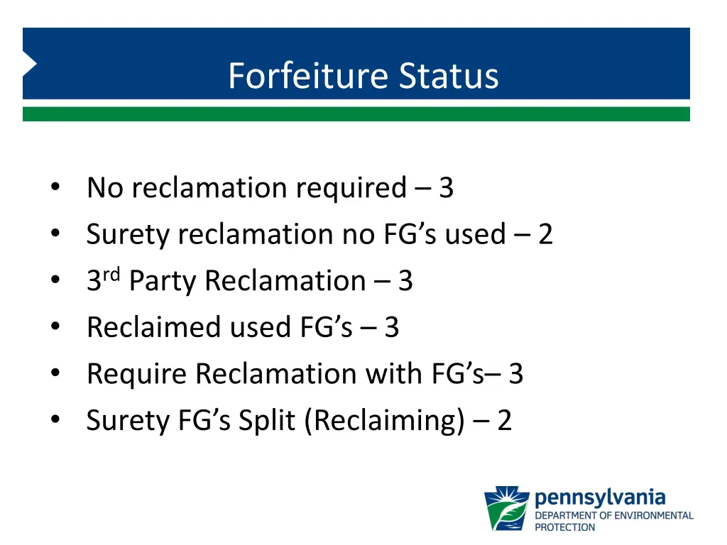forfeiture status